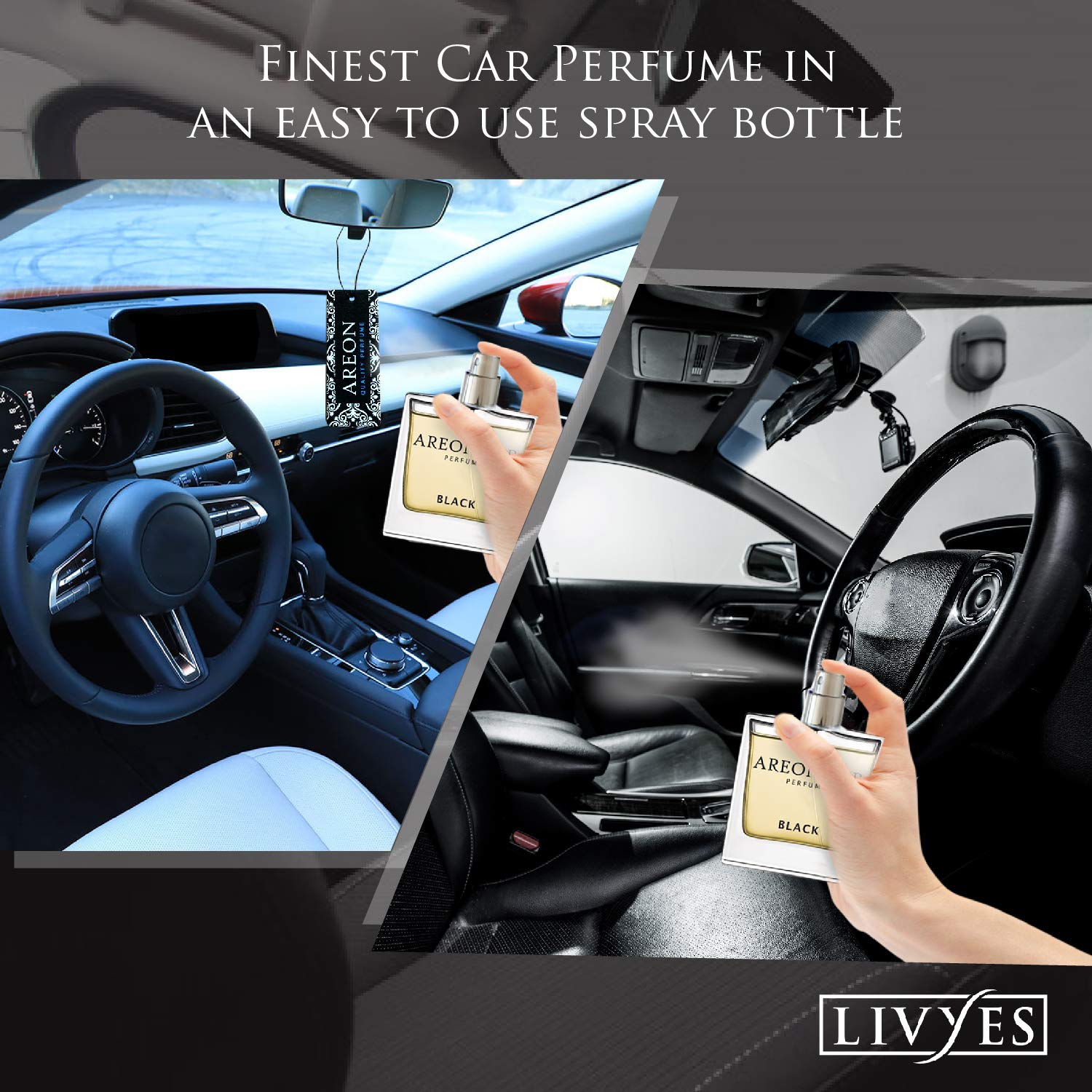 Areon MCP05 Car Air Freshener Perfume for Men Women 1.7 Fl Oz. (50ml) Glass Bottle, SILVER - Image 4